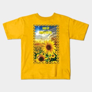 Sunflower - head up #3 Kids T-Shirt